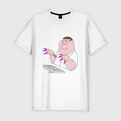 Мужская slim-футболка Питер Гриффен с длинными ногтями