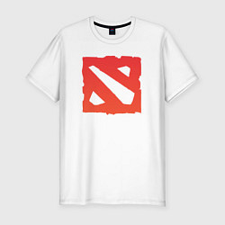 Мужская slim-футболка Dota 2 логотип