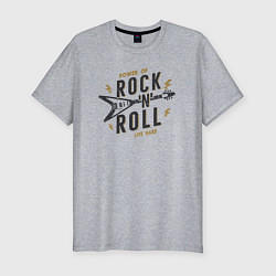 Мужская slim-футболка Power of rock n roll