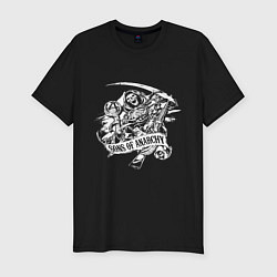 Мужская slim-футболка Логотип - сыны анархии