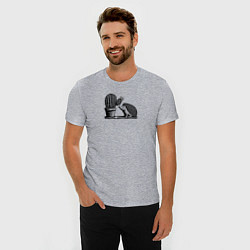 Футболка slim-fit Ежик и кактус, цвет: меланж — фото 2