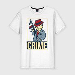 Футболка slim-fit Vault crime, цвет: белый