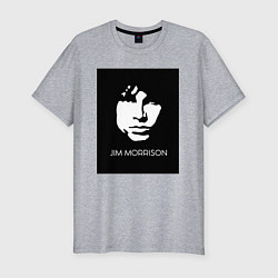 Мужская slim-футболка Jim Morrison in bw