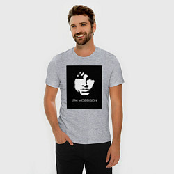 Футболка slim-fit Jim Morrison in bw, цвет: меланж — фото 2