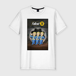 Футболка slim-fit Fallaut - vault boys, цвет: белый