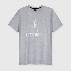 Мужская slim-футболка Lets rock energy