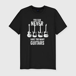 Футболка slim-fit Гитар много не бывает, цвет: черный