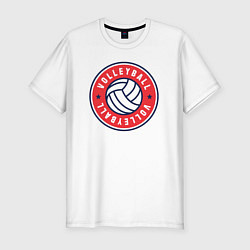 Мужская slim-футболка Volleyball and volleyball