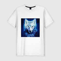 Футболка slim-fit Белый wolf, цвет: белый