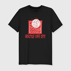 Мужская slim-футболка Practice safe sets