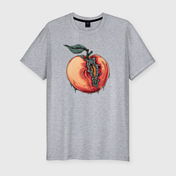 Мужская slim-футболка Ядовитый персик
