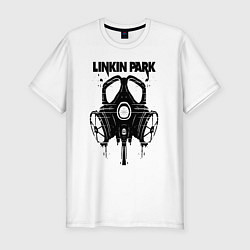 Мужская slim-футболка Linkin Park - gas mask