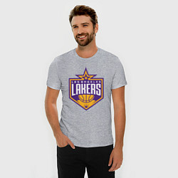 Футболка slim-fit Los Angelas Lakers star, цвет: меланж — фото 2