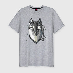 Мужская slim-футболка Ghost Wolf