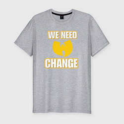 Футболка slim-fit We need change, цвет: меланж