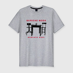 Мужская slim-футболка Depeche Mode - Table skull