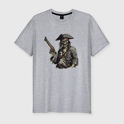 Футболка slim-fit Призрачный пират, цвет: меланж