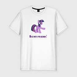 Мужская slim-футболка Твайлайт принцесса дружбы