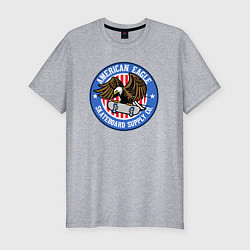 Мужская slim-футболка USA skate eagle