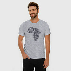 Футболка slim-fit Africa vibe, цвет: меланж — фото 2