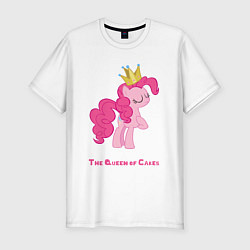 Мужская slim-футболка Королева тортиков Пинки Пай