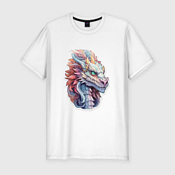 Мужская slim-футболка Colorful dragon