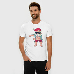 Футболка slim-fit Dabbing Santa, цвет: белый — фото 2