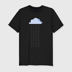 Мужская slim-футболка Digital rain