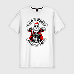 Футболка slim-fit Sons of Santa Claus, цвет: белый