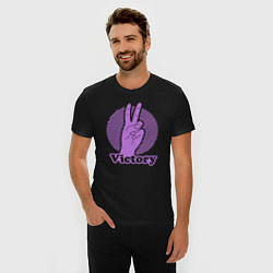 Футболка slim-fit Victory hand gesture, цвет: черный — фото 2