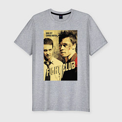 Футболка slim-fit Fight club - actors, цвет: меланж