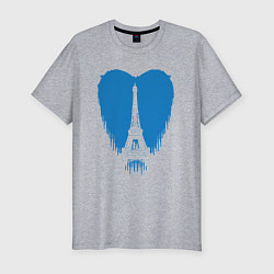 Футболка slim-fit Blue Paris, цвет: меланж