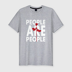 Мужская slim-футболка Depeche Mode - People are people rose