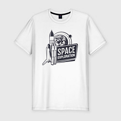Мужская slim-футболка Исследование космоса