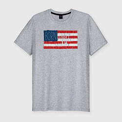 Мужская slim-футболка Рождён в США