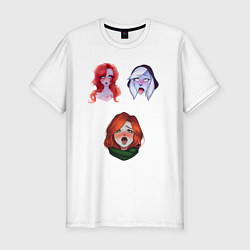 Футболка slim-fit Dota 2 Ahegao, цвет: белый