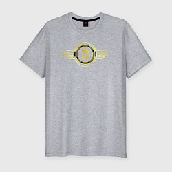 Мужская slim-футболка Биткоин крипто лого