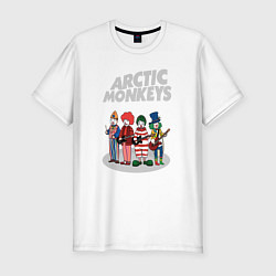 Мужская slim-футболка Arctic Monkeys clowns