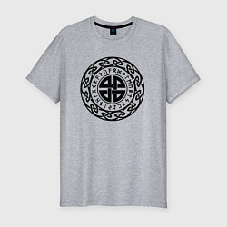 Мужская slim-футболка Символ узел защиты воина