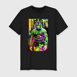 Футболка slim-fit Dude tiger - neon, цвет: черный