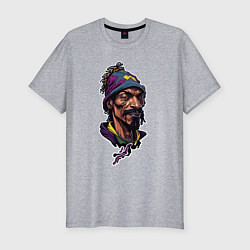 Футболка slim-fit Snoop dogg head, цвет: меланж