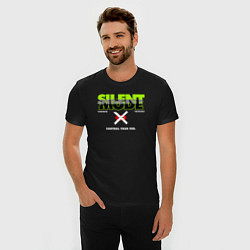 Футболка slim-fit Silent mode, цвет: черный — фото 2