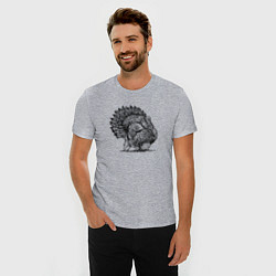 Футболка slim-fit Индейка домашняя, цвет: меланж — фото 2