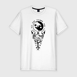 Мужская slim-футболка Языческий символизм