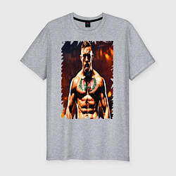 Мужская slim-футболка Конор Макгрегор боец UFC