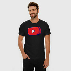 Футболка slim-fit Кнопка play, цвет: черный — фото 2