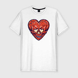 Мужская slim-футболка Дьявольское сердце