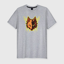 Мужская slim-футболка Electric fox