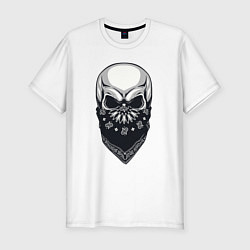 Футболка slim-fit Gangster skull, цвет: белый