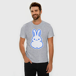 Футболка slim-fit White bunny, цвет: меланж — фото 2